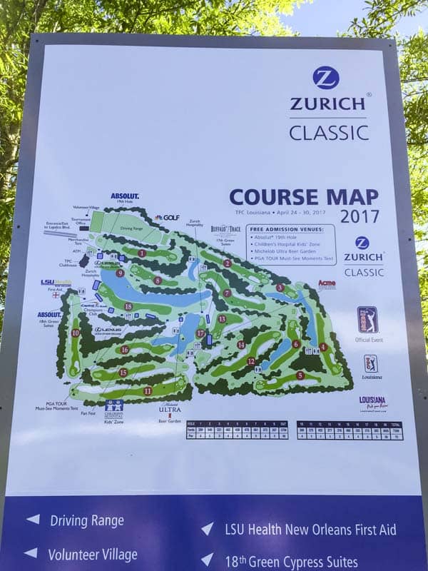 The layout at the Zurich Classic of New Orleans.