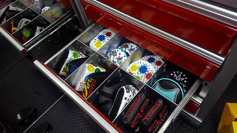 Tour headcovers in the TTSV in South Korea.