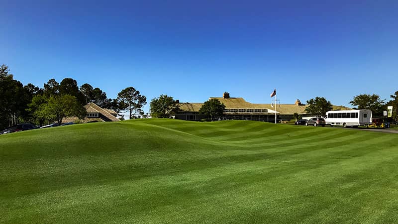 The scene from Eagle Point Golf Club in Wilmington, NC.