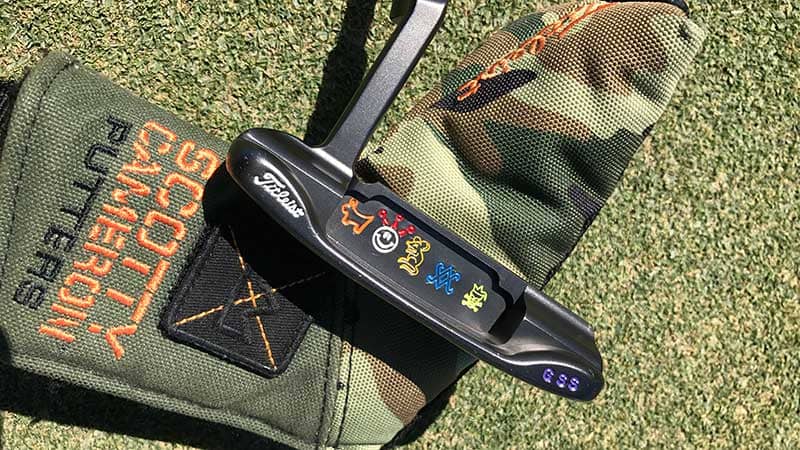 Titleist FPL player Cameron Tringale games a 2017 Club Cameron headcover.
