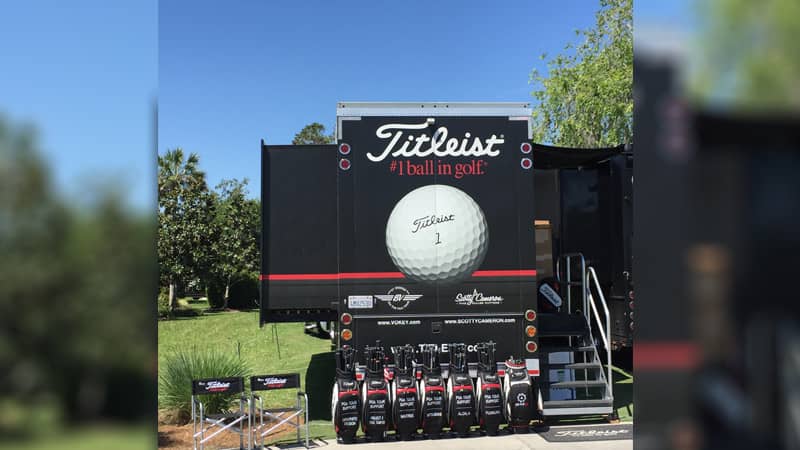 Our Titleist Tour Support Vehicle in action.