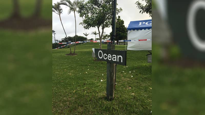 Close to the beach.