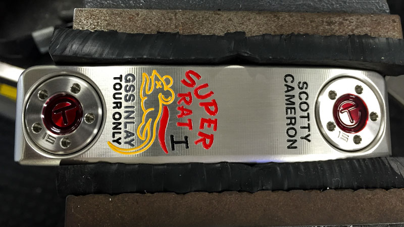 Super Rat IM getting a tune-up in the Titleist Tour Support Vehicle.