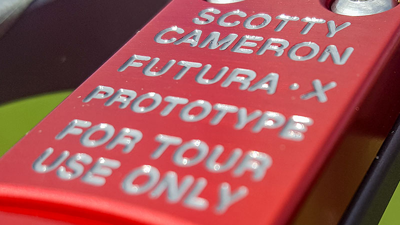 Futura X engraving, up close.