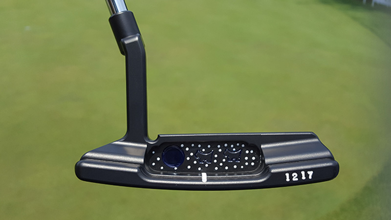Scotty stamped snow in the back cavity of this Newport 2.