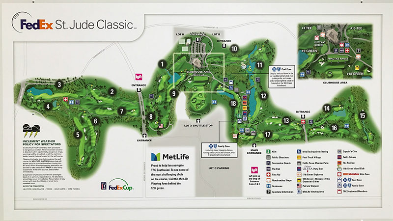 Course layout at the FedEx St. Jude Classic.