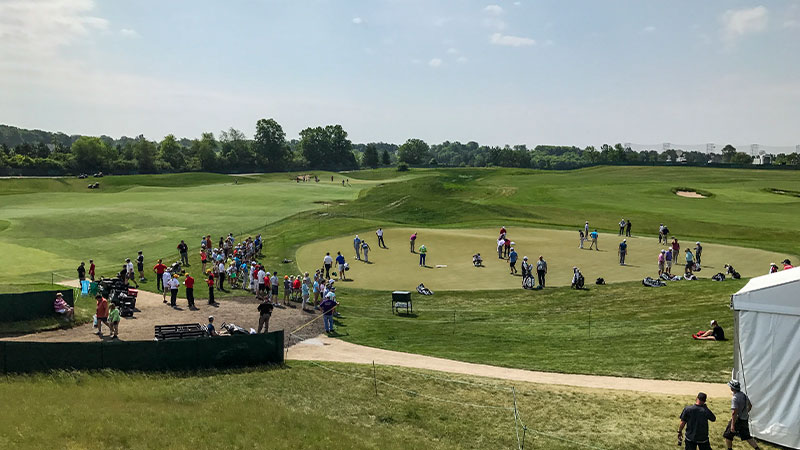 The practice putting surface at Erin Hills.