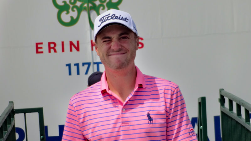 Our pal, Justin Thomas smile-winking for the camera.