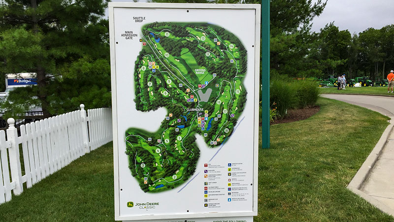 The course layout at TPC Deere Run in Silvis, IL.