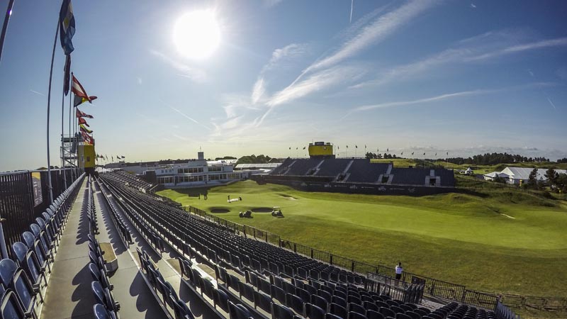 It's always fun to see the course before the crowds file in.