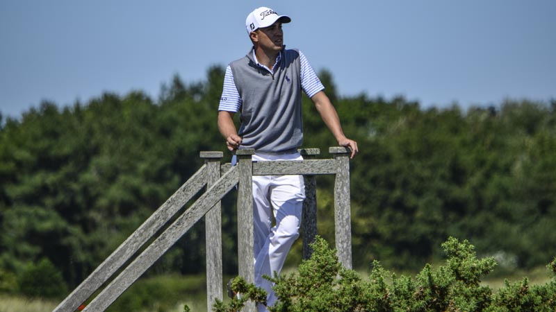 Thomas overlooking a fairway here at the Royal Birkdale