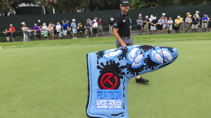 Defending champ Jimmy Walker and our new Circle T headcover.
