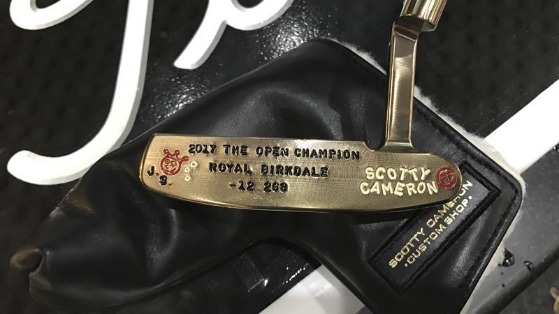 Commemorative putter Scotty made for Jordan Spieth, Champion Golfer of the Year.