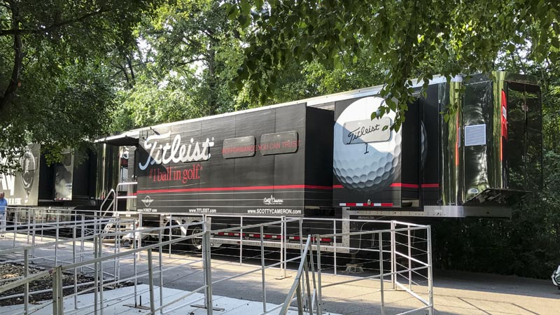 Our TTSV (Titleist Tour Support Vehicle) at Conway Farms GC in Lake Forest, IL.