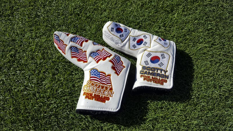 The international flavor of Scotty's specialty headcovers.