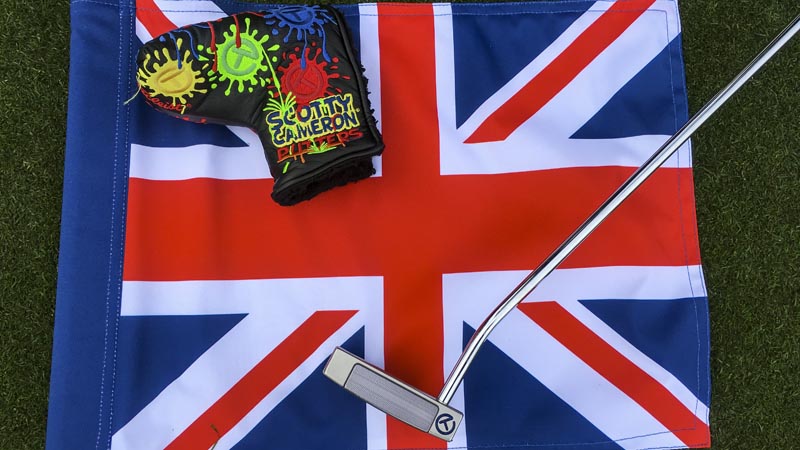 Union Jack with our Select Mallet 1 Tour putter at this week's British Masters.