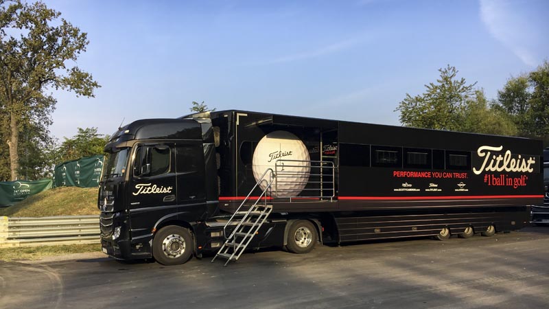 Our Titleist Tour Support Vehicle in Italy.