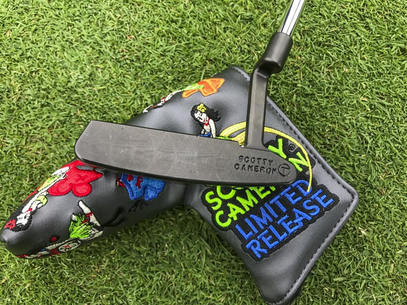 Last season's Custom Shop Limited Release Giddy Up! headcover with a Newport 2 Timeless.