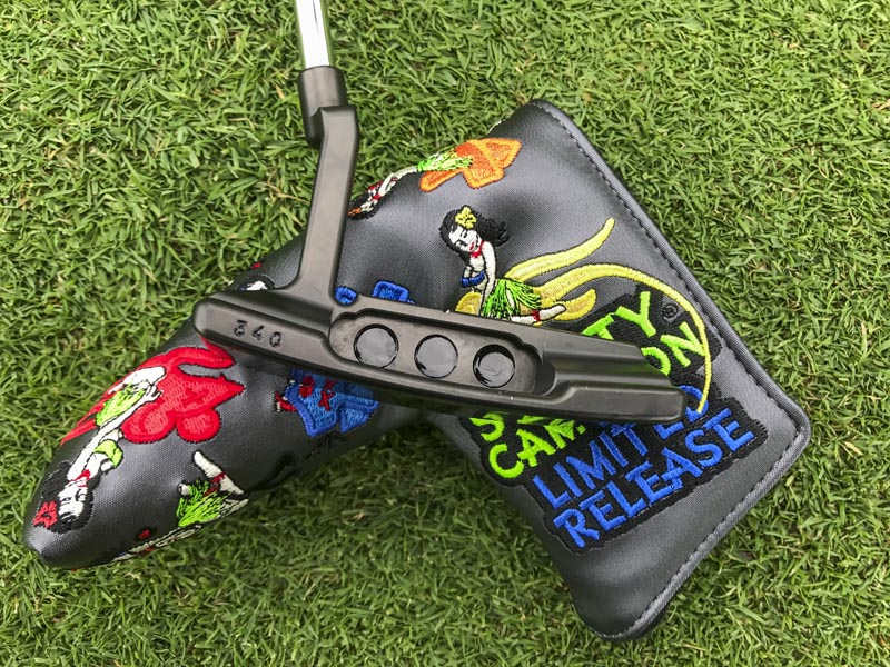 Last season's Custom Shop Limited Release Giddy Up! headcover with a Newport 2 Timeless.