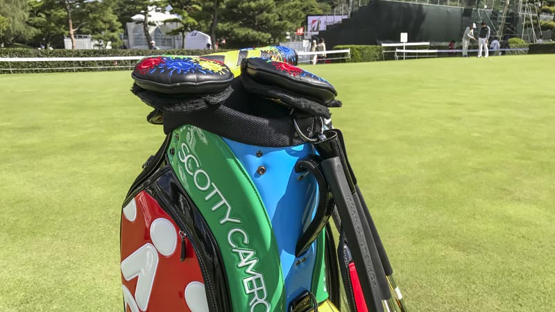 Our Scotty Cameron staff bag full of goodies.