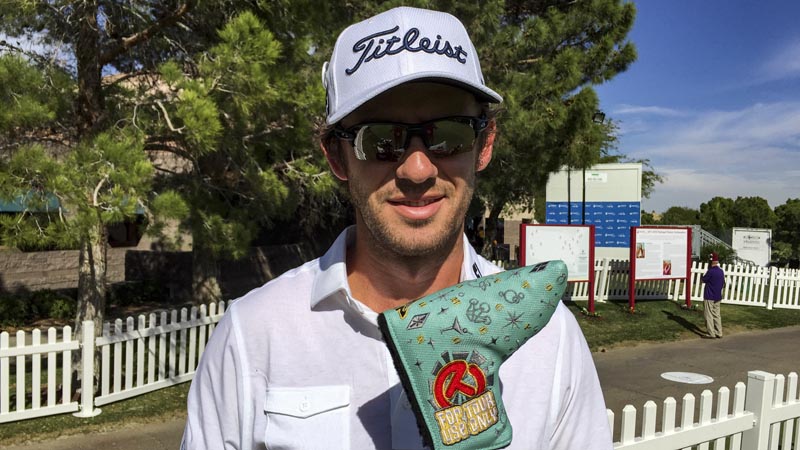 Titleist Full Product Line player Lanto Griffin sporting his Circle T Made to Play Las Vegas headcover.