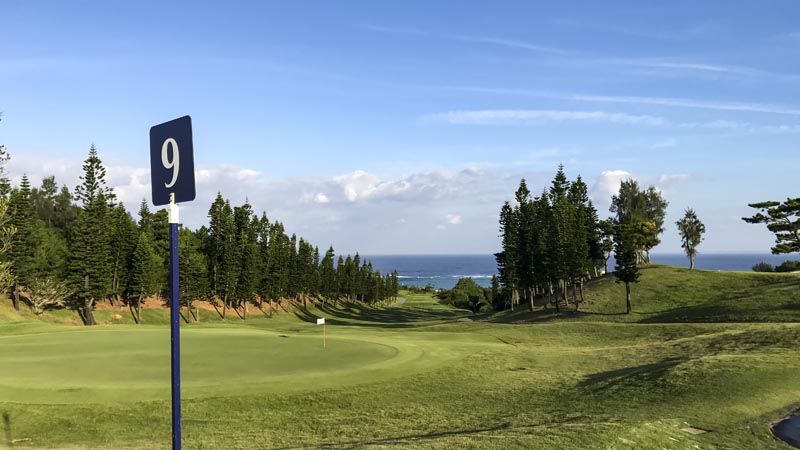 The scene from the Japan Golf Tour's HEIWA PGM Championship in Okinawa.