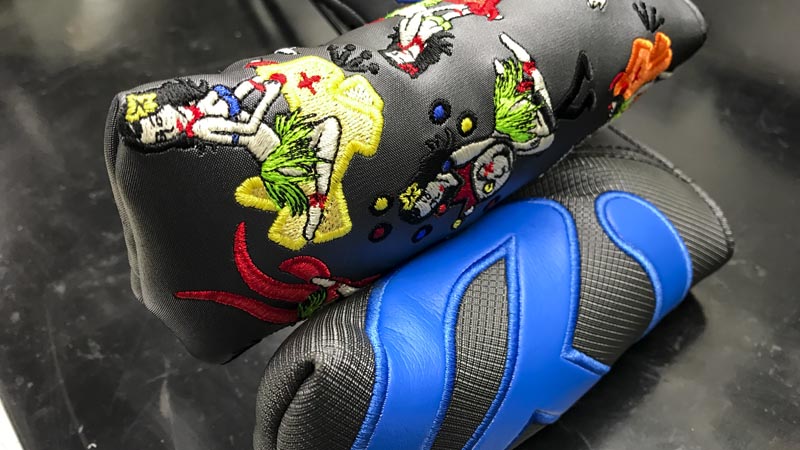 2016 Getty Up headcover with a blue and grey Circle T headcover