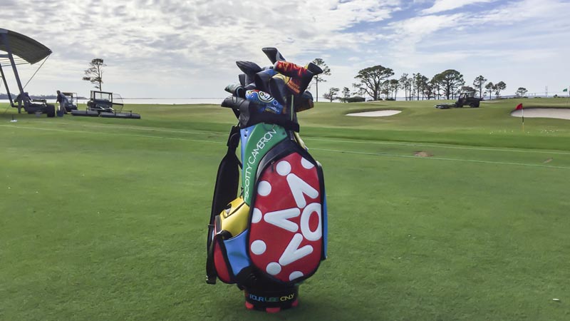 Our staff bag at the RSM Classic in Sea Island, GA.