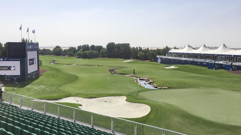 On site at the Jumeriah Golf Estates in Dubai, United Arab Emirates.