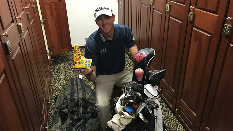 Richy Werenski with his new Circle T Hula Girl headcover.