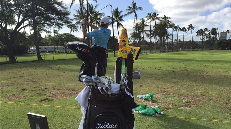 Sean O'Hair on the range. Hula Girl in the bag.