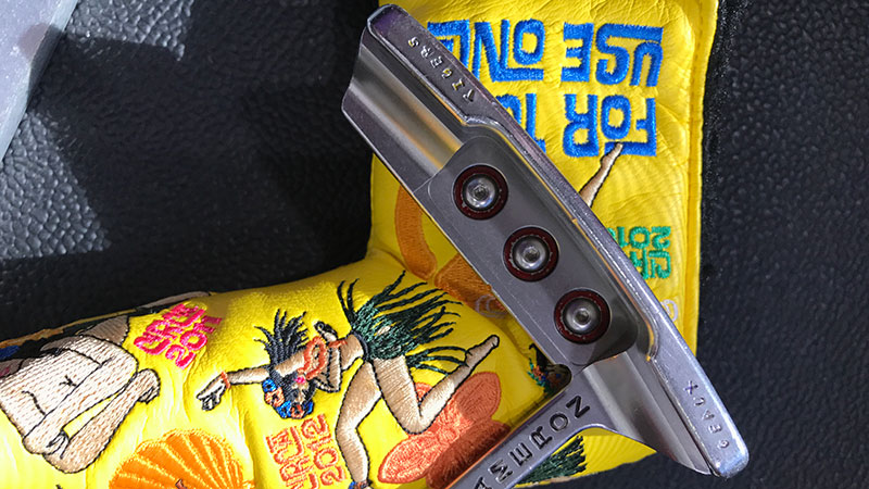 Our For Tour Use Only Hula Girl headcover made the trip across the Pacific.