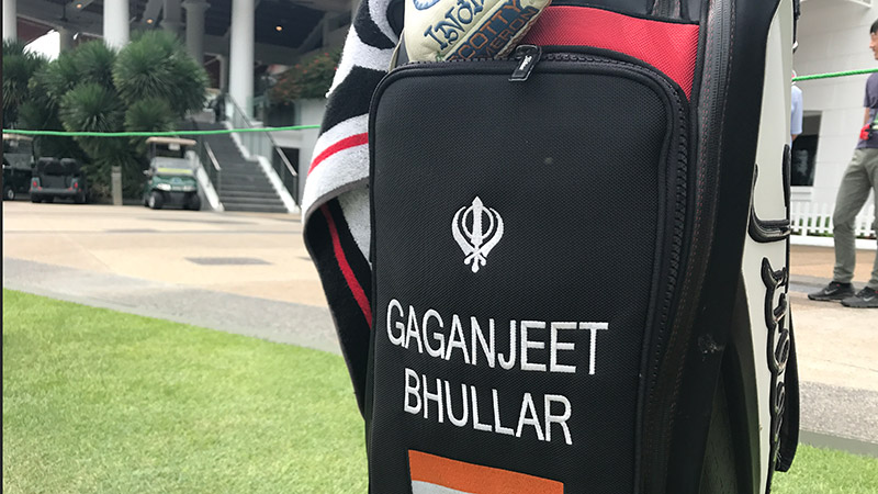 Gaganjeet Bhullar's staff bag and custom Circle T headcover.