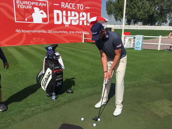 Titleist FPL player Scott Jamieson with a Futura T6M prototype.
