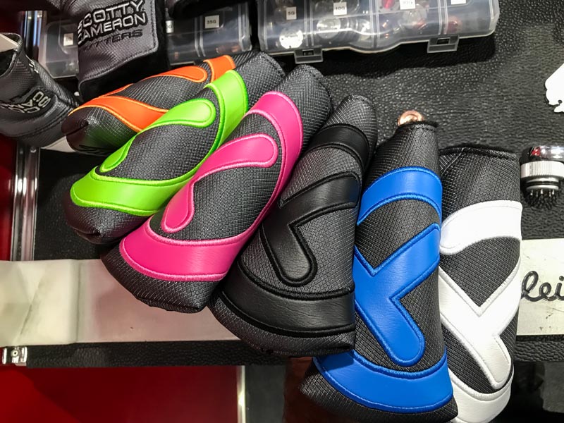 Pop color Circle T headcovers on Tour.