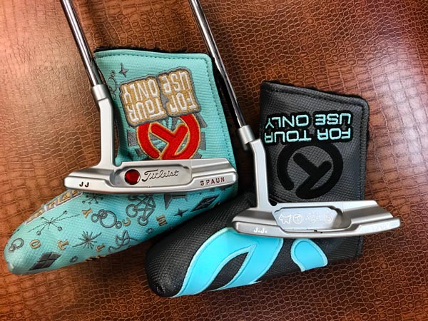 A couple Newport 2 Timeless gamers with our Tour Only 2017 Las Vegas Made to Play and Scotty Blue pop color Circle T headcovers.