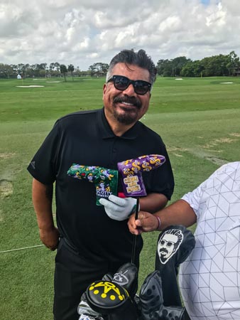 Putter Studio friend George Lopez rocking our new Custom Shop Cash is King and King of Cash headcovers.