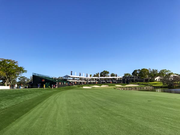 The 458-yard, par 4 18th at Bay Hill.