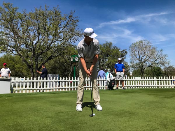 Patton Kizzire's GoLo 7 prototype title taker is at the ready.