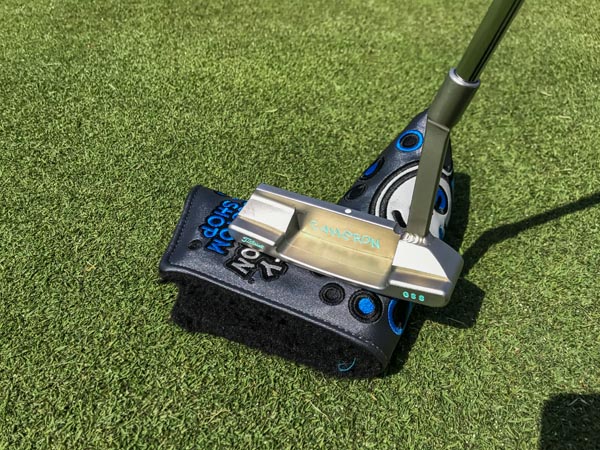 Lefty love with a one-of-a-kind Newport 2 GSS welded mid-slant with Scotty Blue accents.