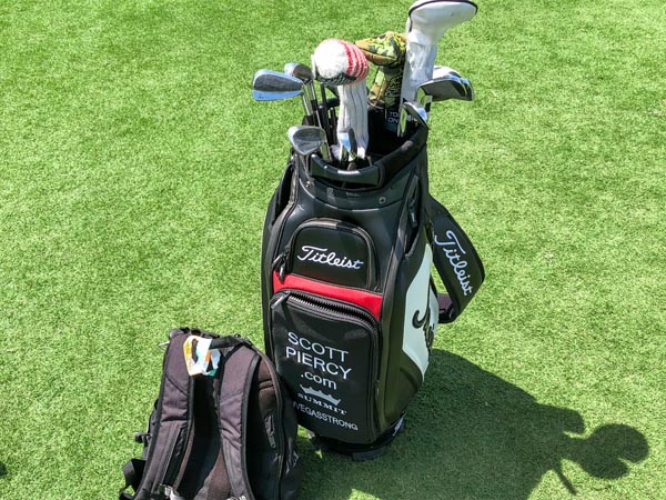 Scott Piercy rocking a Custom Shop Limited Sunshine Camo headcover.