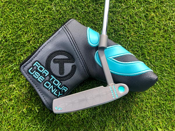 With our pop color Circle T headcover in Scotty Blue.