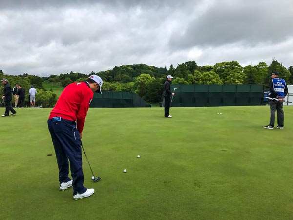 Getting in some practice between rain showers.