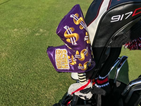 Custom Shop Cash is King headcover on Tour in Japan.