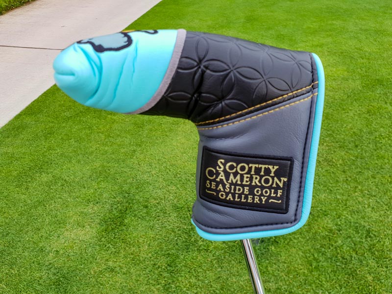 Nice patchwork headcover from the Scotty Cameron Seaside Golf Gallery in Hamamatsu.