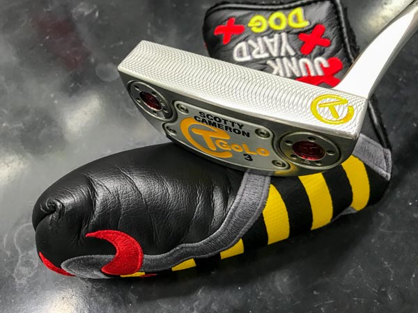 GoLo 3 with a Caution Stripe Junk Yard Dog Custom Shop headcover.