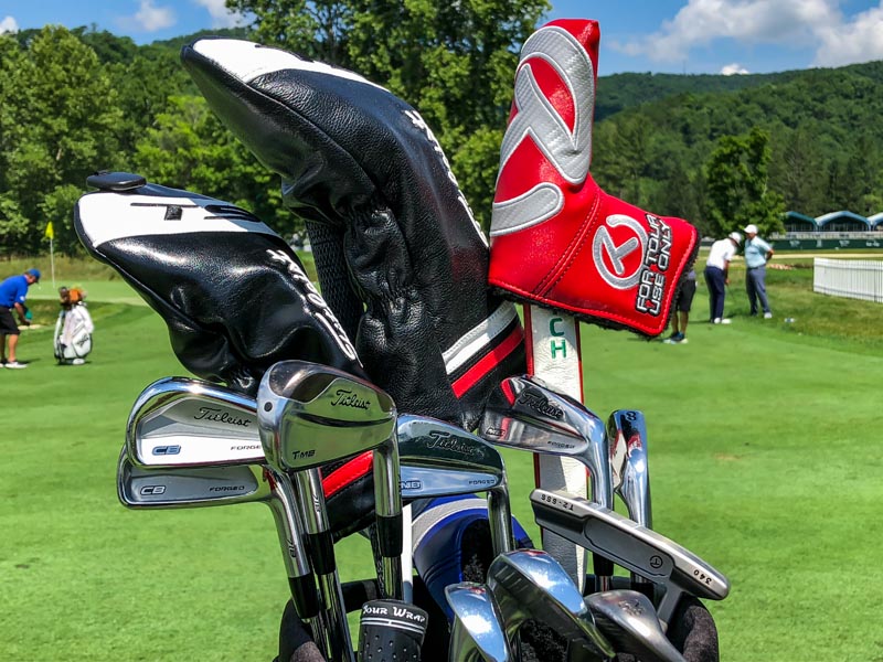 Our new Carbon Rush Circle T headcovers are out on Tour.