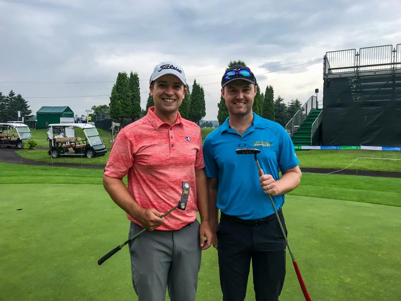 Andrew Evans and Matthew Griffin at the Sega Sammy Cup.