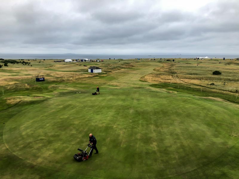 You'll not find today a more Scottish golf scene than this.