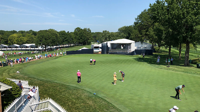 The early week scene at Bellerive.